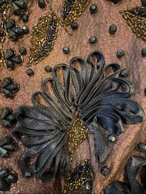 Beaded Bronze & Black Cocktail Jacket